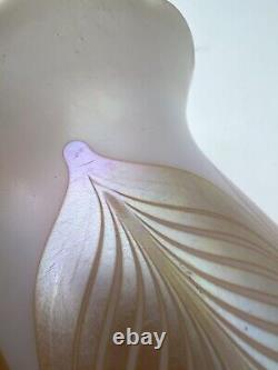 Antique Quezal Gold Auren Art Glass Light Shade