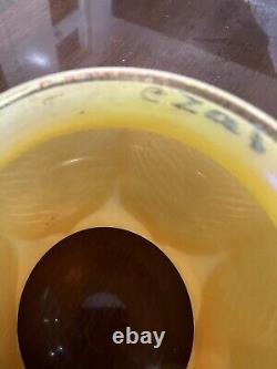 Antique Quezal Gold Auren Art Glass Light Shade