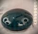 Antique Rare Patterned Green Mushroom Cased Glass Lamp Shade 10 Fitter