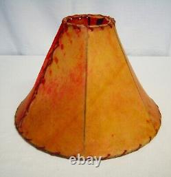 Antique Real Leather Rawhide Lamp Shade Western Decor 16Dx10T Granny's Kitschy