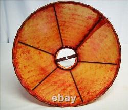 Antique Real Leather Rawhide Lamp Shade Western Decor 16Dx10T Granny's Kitschy