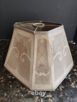 Antique Rembrandt 8 Panel Metal Mesh Table Lamp Shade Art Deco