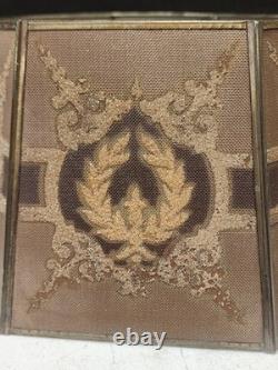 Antique Rembrandt Style 8 Panel Metal Mesh Lamp Shade Art Deco