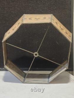 Antique Rembrandt Style 8 Panel Metal Mesh Lamp Shade Art Deco