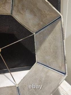 Antique Rembrandt Style 8 Panel Metal Mesh Lamp Shade Art Deco