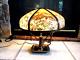 Antique Reverse Painted Glass Lamp Shade Only