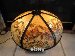 Antique Reverse Painted Glass Lamp Shade ONLY