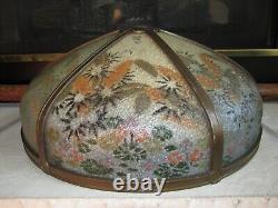 Antique Reverse Painted Glass Lamp Shade ONLY