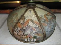 Antique Reverse Painted Glass Lamp Shade ONLY