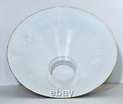 Antique Sandwich Opal Glass Oil / Kerosene Lamp Shade w Roman Soldiers