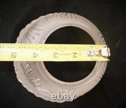 Antique Set 6 of Matching 4 Gas 2 Electrical Etched Cut Glass Gas Shades C. 1900