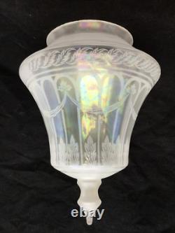 Antique Shade Etched Glass Iridescent 5 Fitter