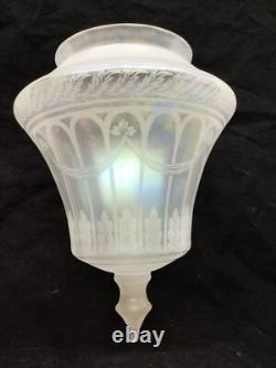 Antique Shade Etched Glass Iridescent 5 Fitter