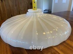 Antique Sheffield Shade 16 LARGE Opal Glass Fixture Shade 3 1/4 Floor Lamp