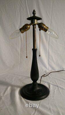 Antique Signed Miller Lamp Base for leaded/stained glass shade