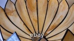 Antique Slag Glass Lamp Shade Ceiling Hanging Table Lamp Shade Large 15 Panel