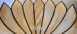 Antique Slag Glass Lamp Shade Ceiling Hanging Table Lamp Shade Large 15 Panel