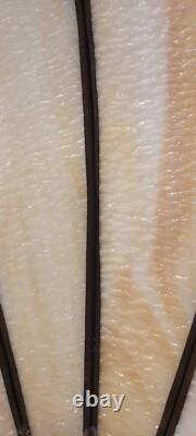 Antique Slag Glass Lamp Shade Ceiling Hanging Table Lamp Shade Large 15 Panel