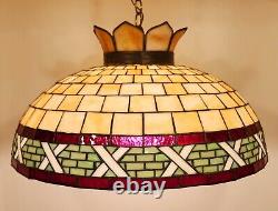 Antique Stained Glass Hanging Lamp Shade. Free Delivery to CA. $250 OBO