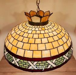 Antique Stained Glass Hanging Lamp Shade. Free Delivery to CA. $250 OBO