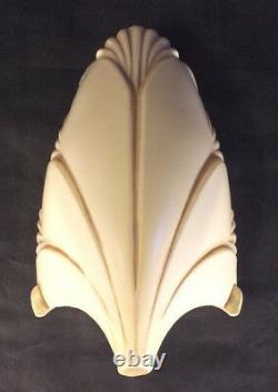 Antique Style Frost Tan Chandelier Batwing Slip Shade for Markel Light Fixture