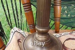 Antique Style Vtg Pair Of Corinthian Candlestick Lamps Brass By Valsan & Shades