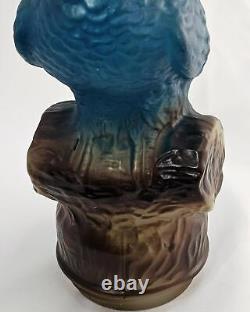 Antique Tiffin Art Deco Blue Parrot Bird 13 Glass Table Lamp Shade Only