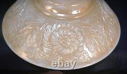 Antique Torchiere Glass Shade Floral Art Nouveau, Art Deco