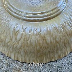 Antique Torchiere Lamp Shade Art Nouveau Flower Or Sun Vintage Floor Funeral (7)