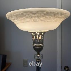 Antique Torchiere Shade/ 4 Leaf Clover Pattern