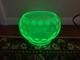 Antique Uranium Vaseline Reverse Thumbprint Oil Gas Lamp Shade