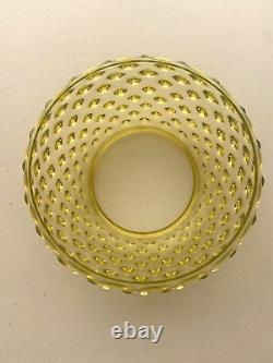 Antique Vaseline Hobnail Lamp Shade