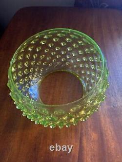 Antique Vaseline Hobnail Lamp Shade