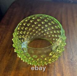 Antique Vaseline Hobnail Lamp Shade