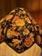 Antique Victorian Floral Fabric Fringe Lamp Shade Scalloped Edge 12in. Witho Fringe