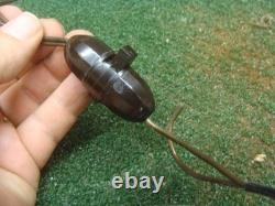 Antique Victorian French Brass Lamp Jeweled Shade PROJECT needs TLC & rewire