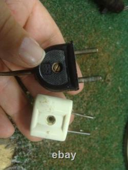 Antique Victorian French Brass Lamp Jeweled Shade PROJECT needs TLC & rewire