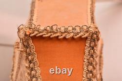 Antique Victorian French Lamp Shade Art Nouveau W Fringe embroidered Vintage