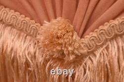 Antique Victorian French Lamp Shade Art Nouveau W Fringe embroidered Vintage