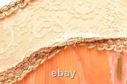 Antique Victorian French Lamp Shade Art Nouveau W Fringe embroidered Vintage