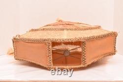 Antique Victorian French Lamp Shade Art Nouveau W Fringe embroidered Vintage