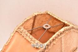 Antique Victorian French Lamp Shade Art Nouveau W Fringe embroidered Vintage