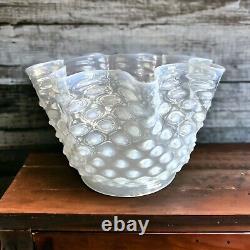 Antique Victorian Glass Hobnail Opalescent Lamp Shade 5 Fitter