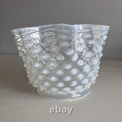 Antique Victorian Glass Hobnail Opalescent Lamp Shade 5 Fitter