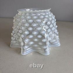 Antique Victorian Glass Hobnail Opalescent Lamp Shade 5 Fitter