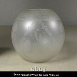 Antique Victorian Kerosene Oil Lamp Fitterless Ball SHADE junior student size