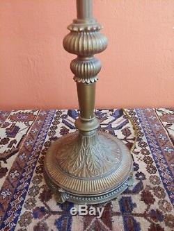 Antique Victorian Ornate Vintage Floor Lamp Tiffany Style Shade