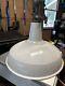 Antique Vintage 16in Jackson Industrial White Lamp Shade With Stem