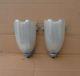 Antique Vintage 1940's Art Deco Glass Wall Sconce Pair Nice