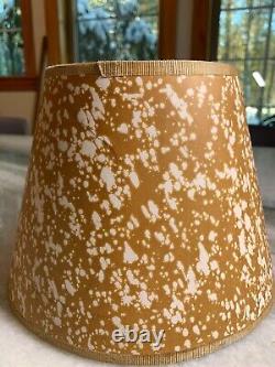 Antique Vintage 1940s Clip on Bulb Clamp Over Bulb Wire Lamp Shade Tan Brown